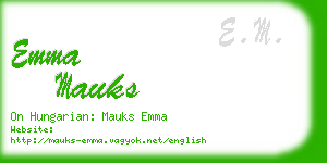 emma mauks business card